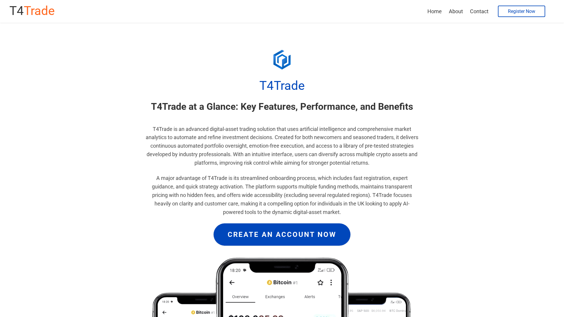 Screenshot of t4trade-ai.com