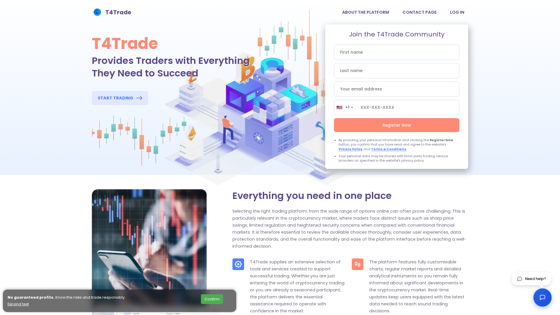 Screenshot of t4tradeai.com