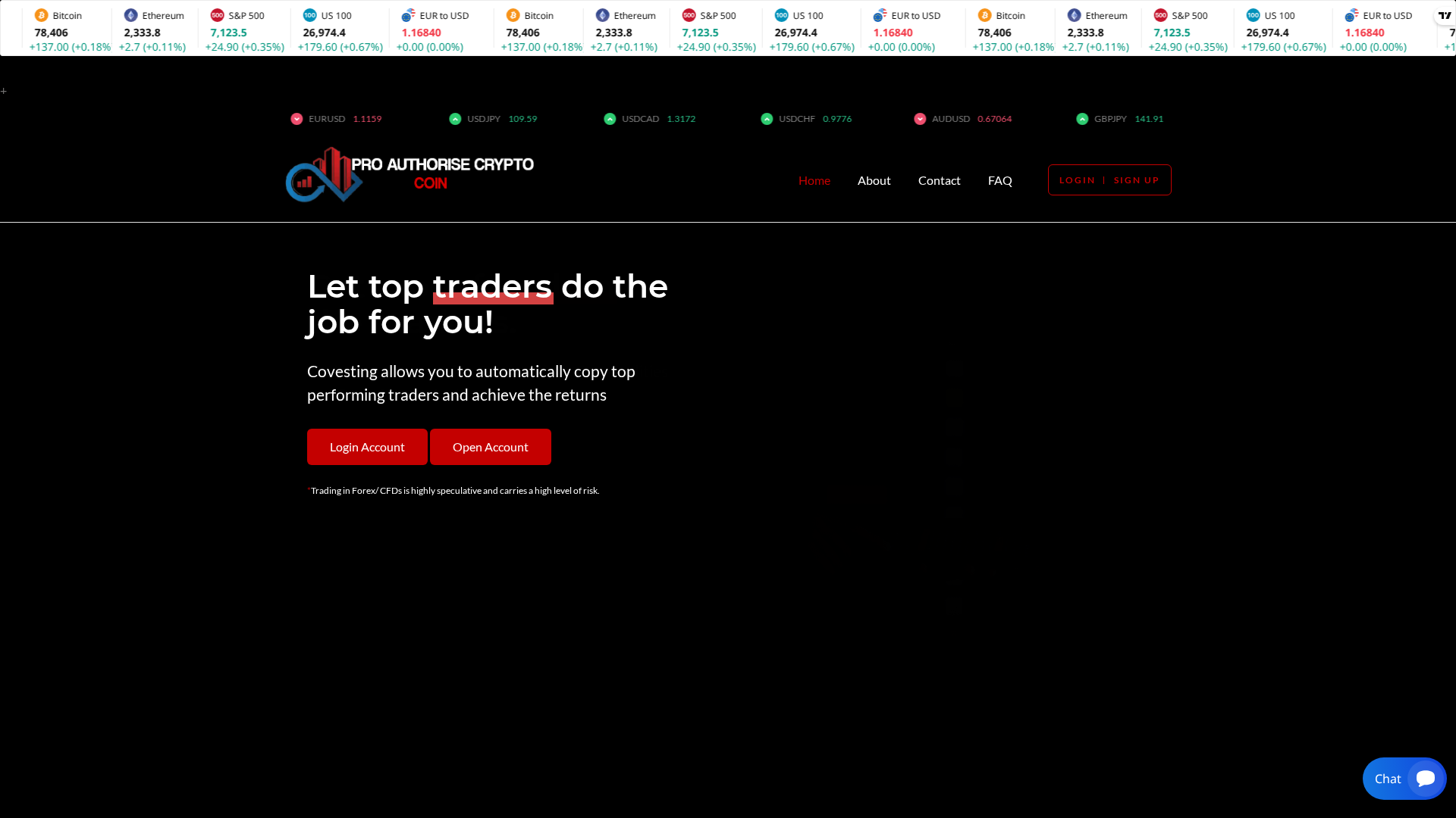 Screenshot of pro-authorisecryptocoins.live