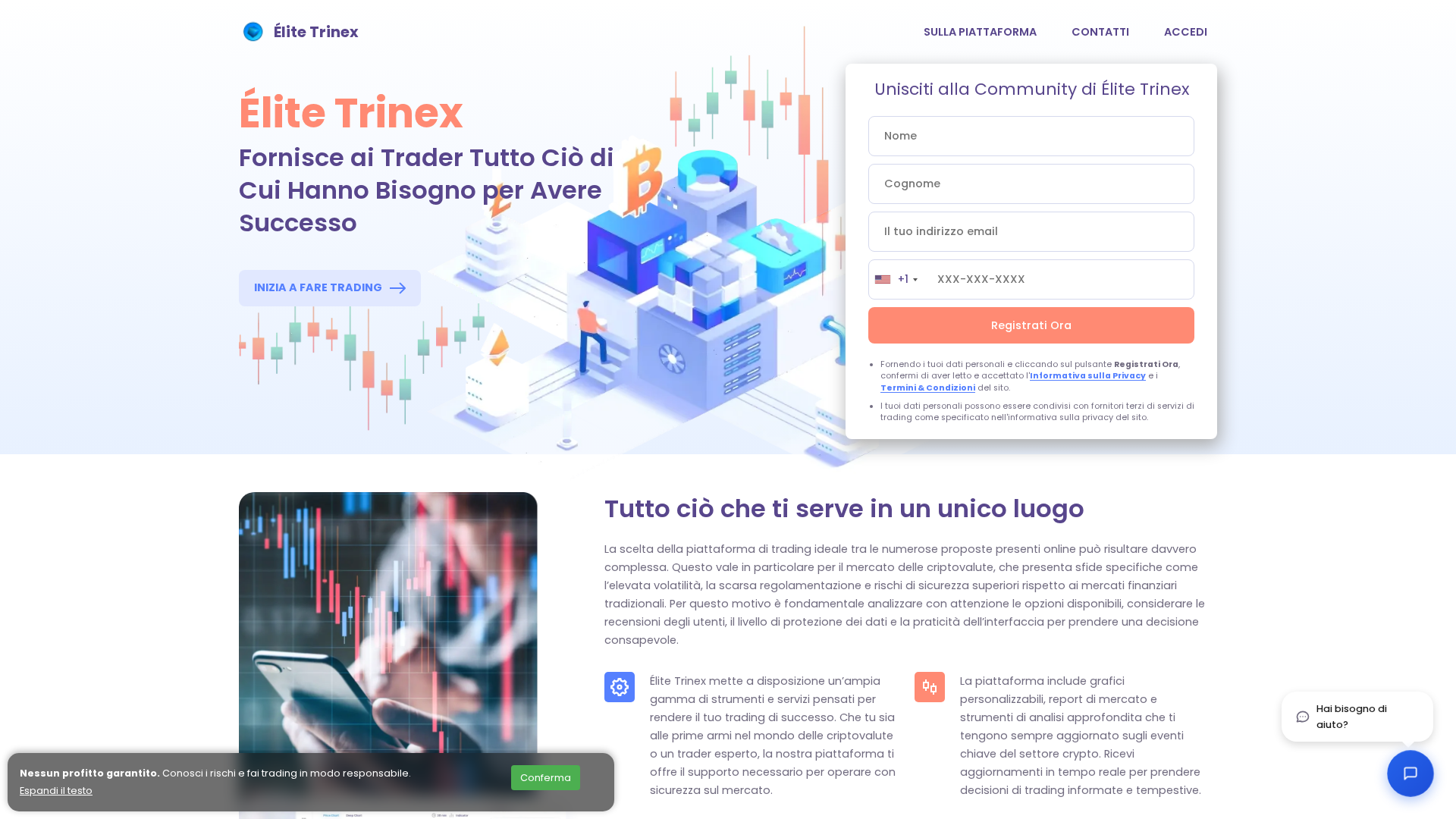 Screenshot of elitetrinexai.com