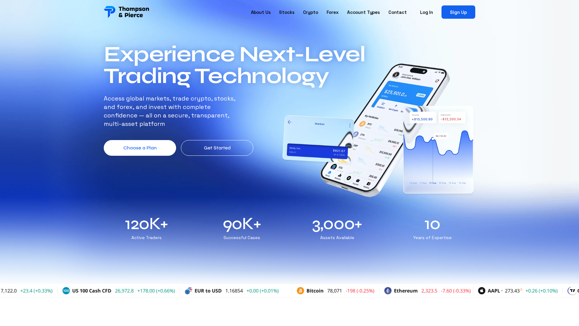 Screenshot of thompsonpierce.com