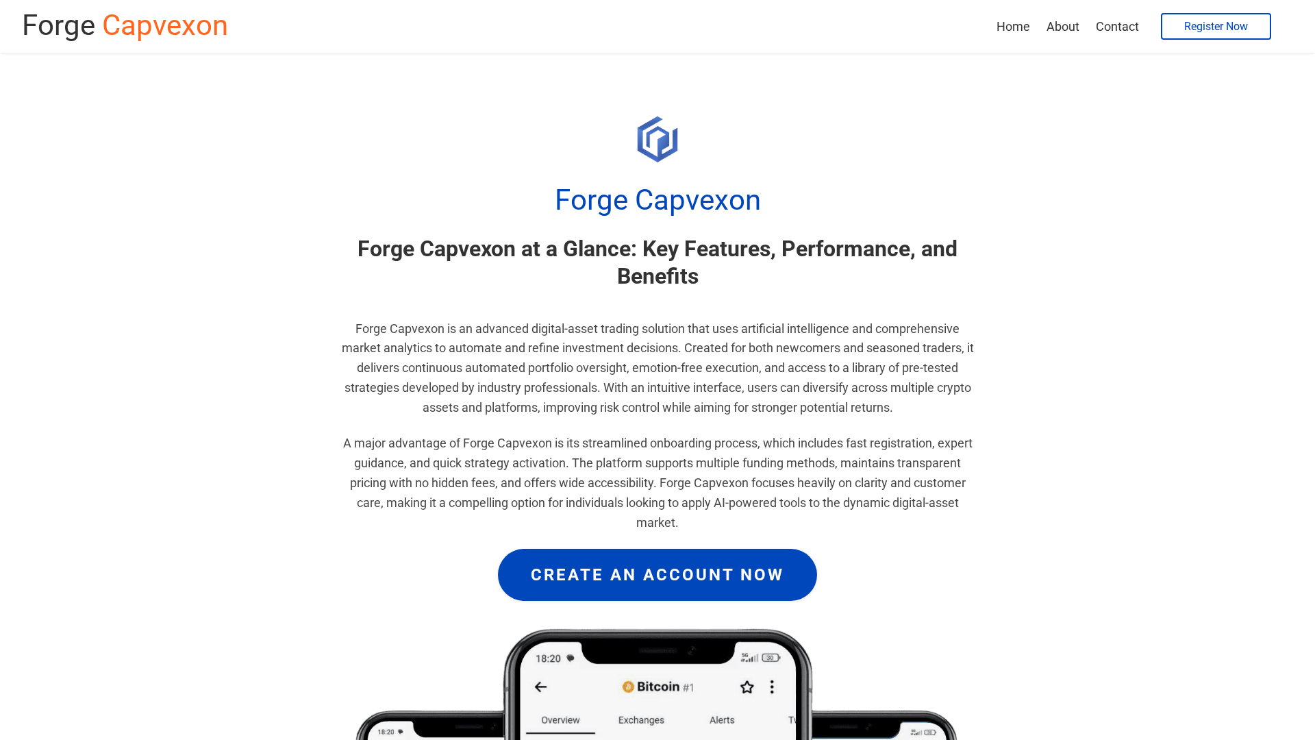 Screenshot of forgecapvexon-ai.com
