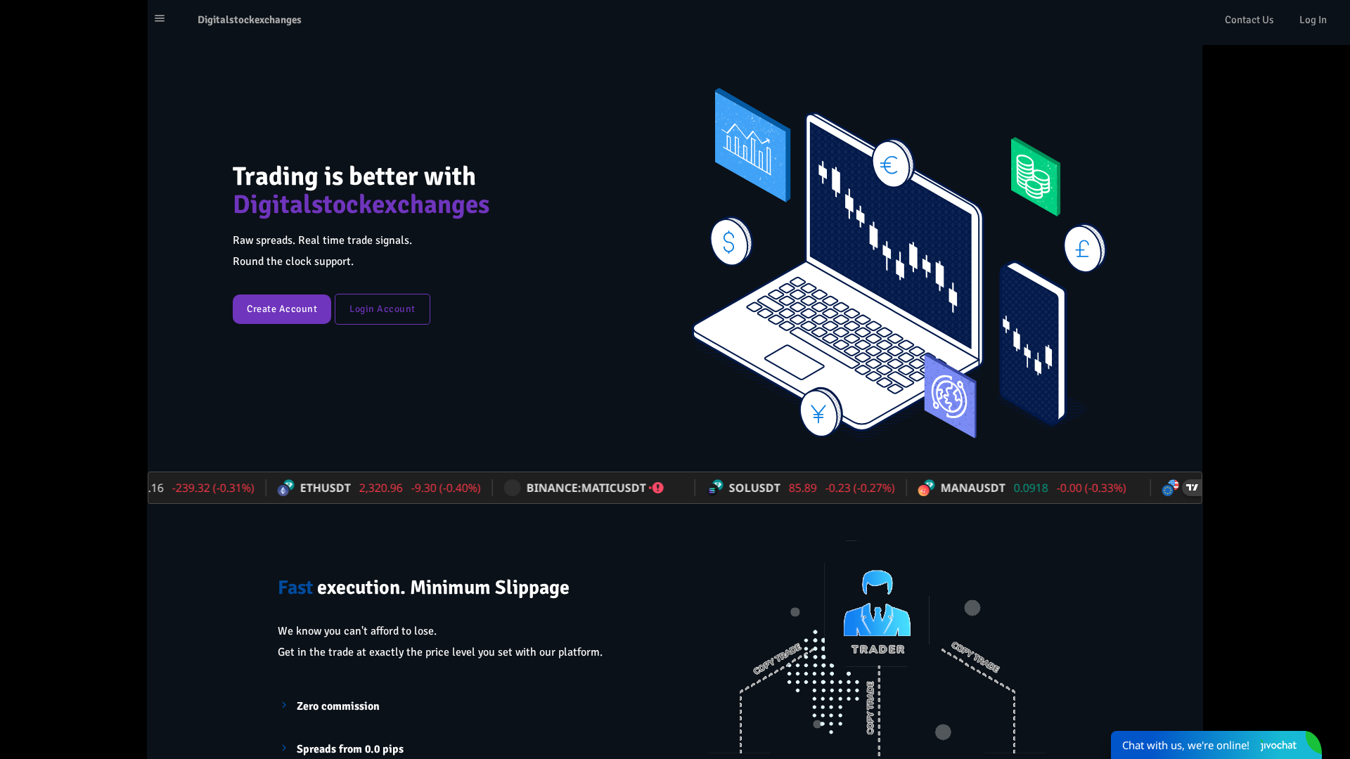 Screenshot of digitalstockexchanges.net