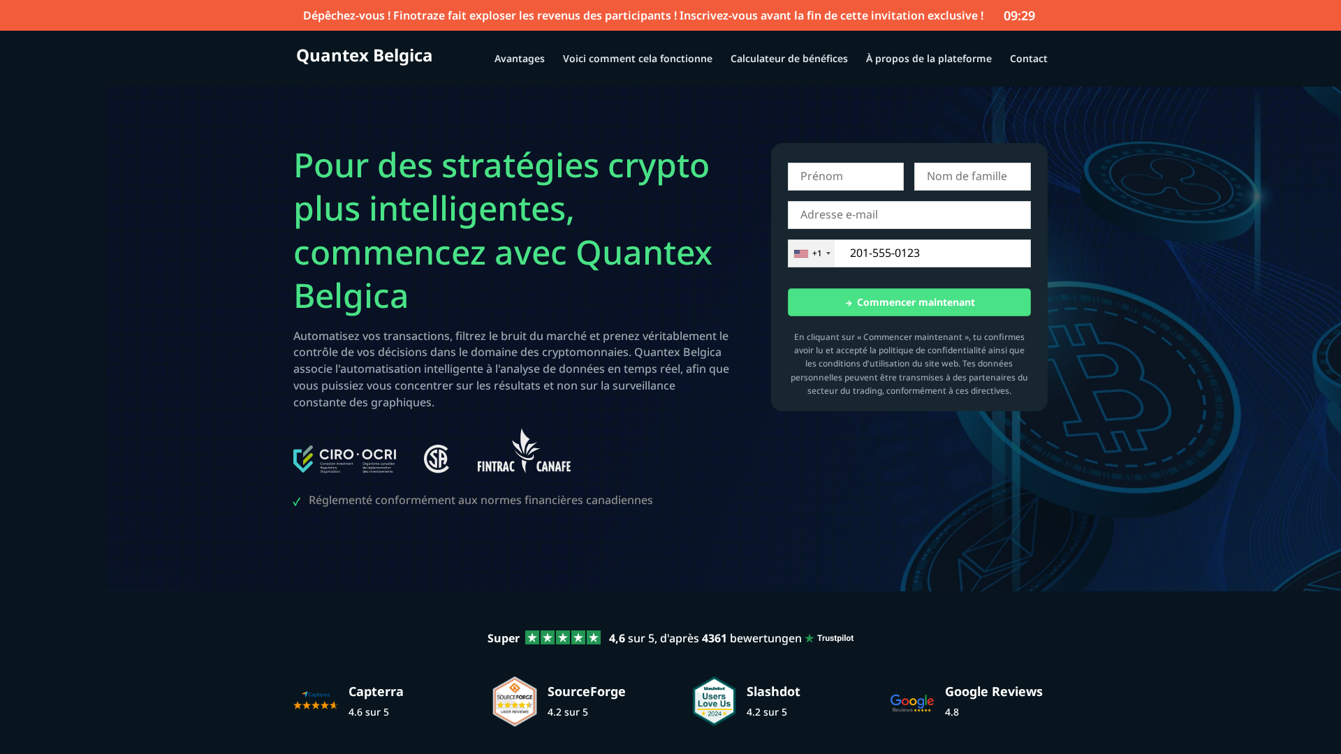 Screenshot of quantex-belgica.pro