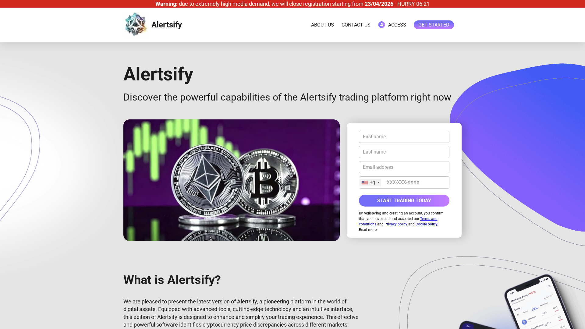 Screenshot of alertsify-ai.com