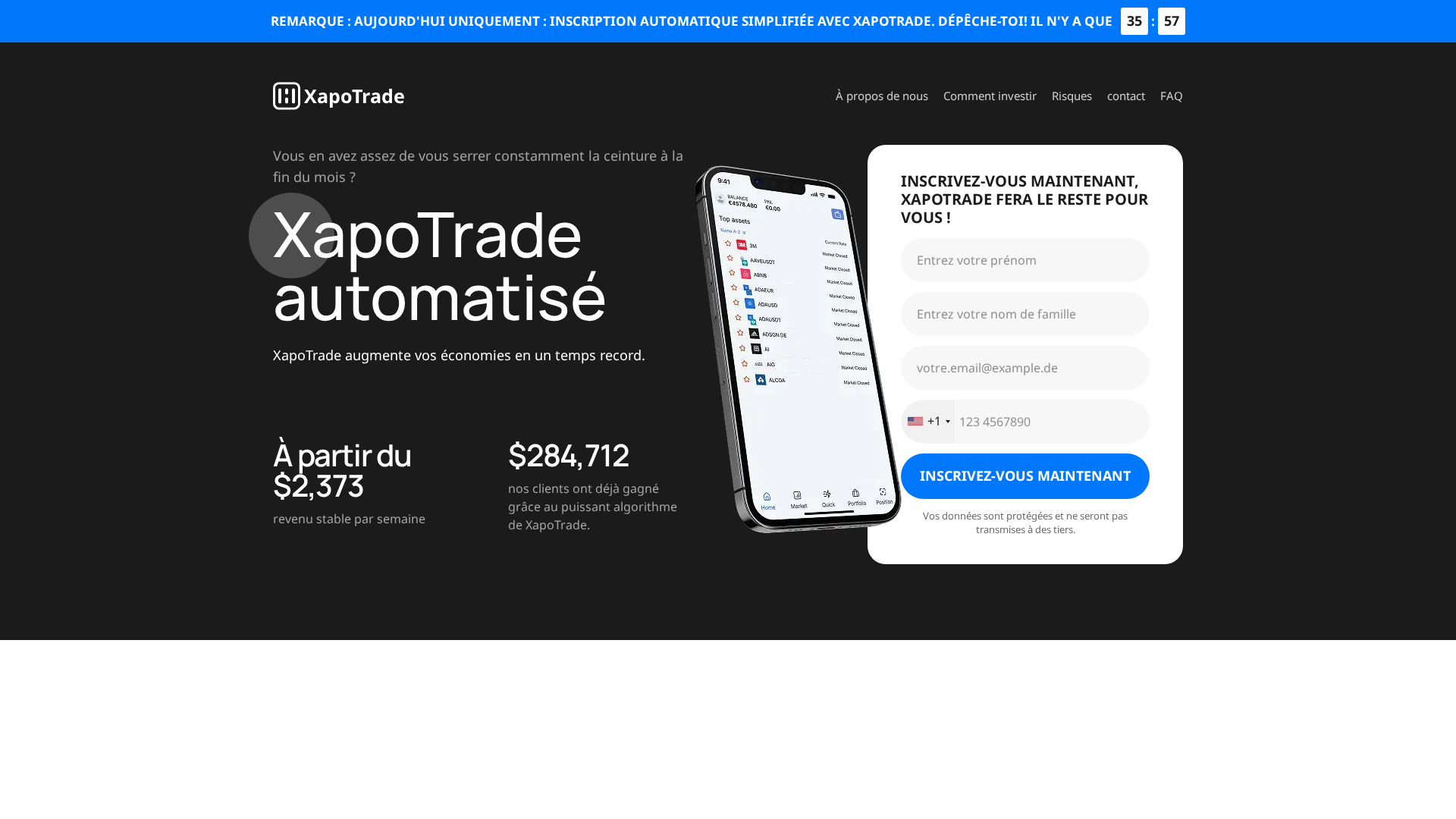 Screenshot of xapotradetrade.com