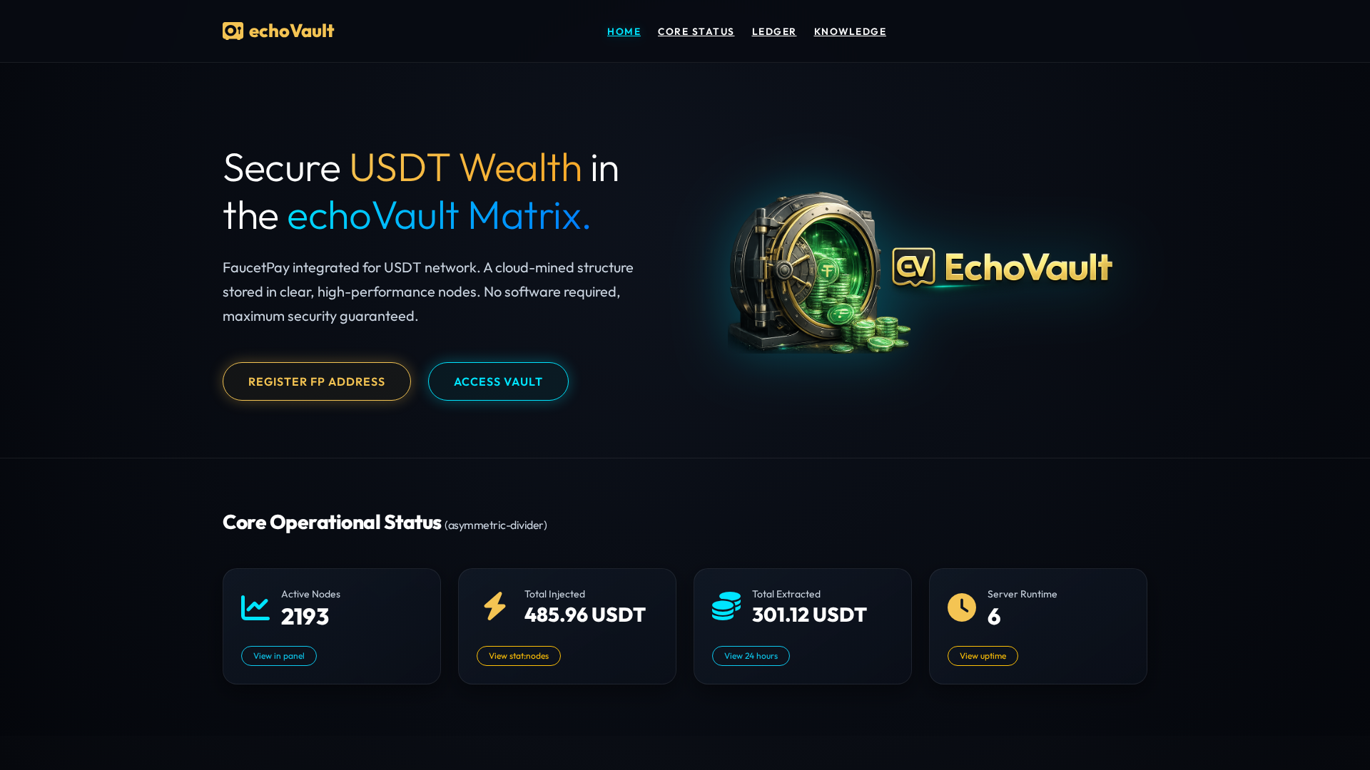 Screenshot of echovault.uno