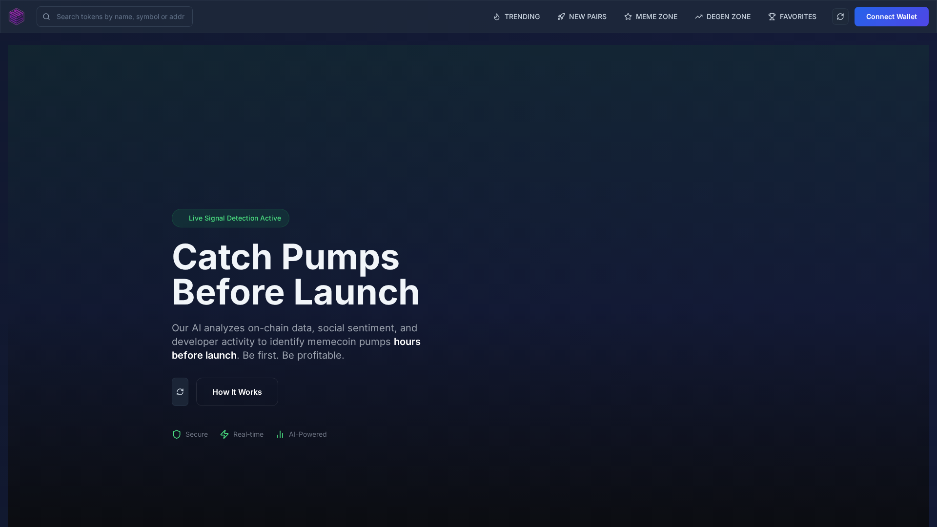 Screenshot of coinpumpai.com