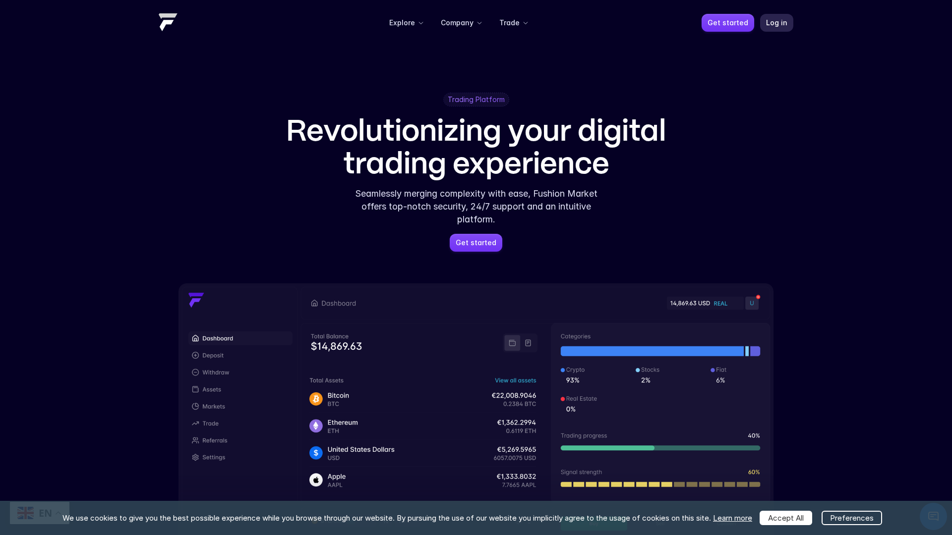 Screenshot of fushionmarket.com
