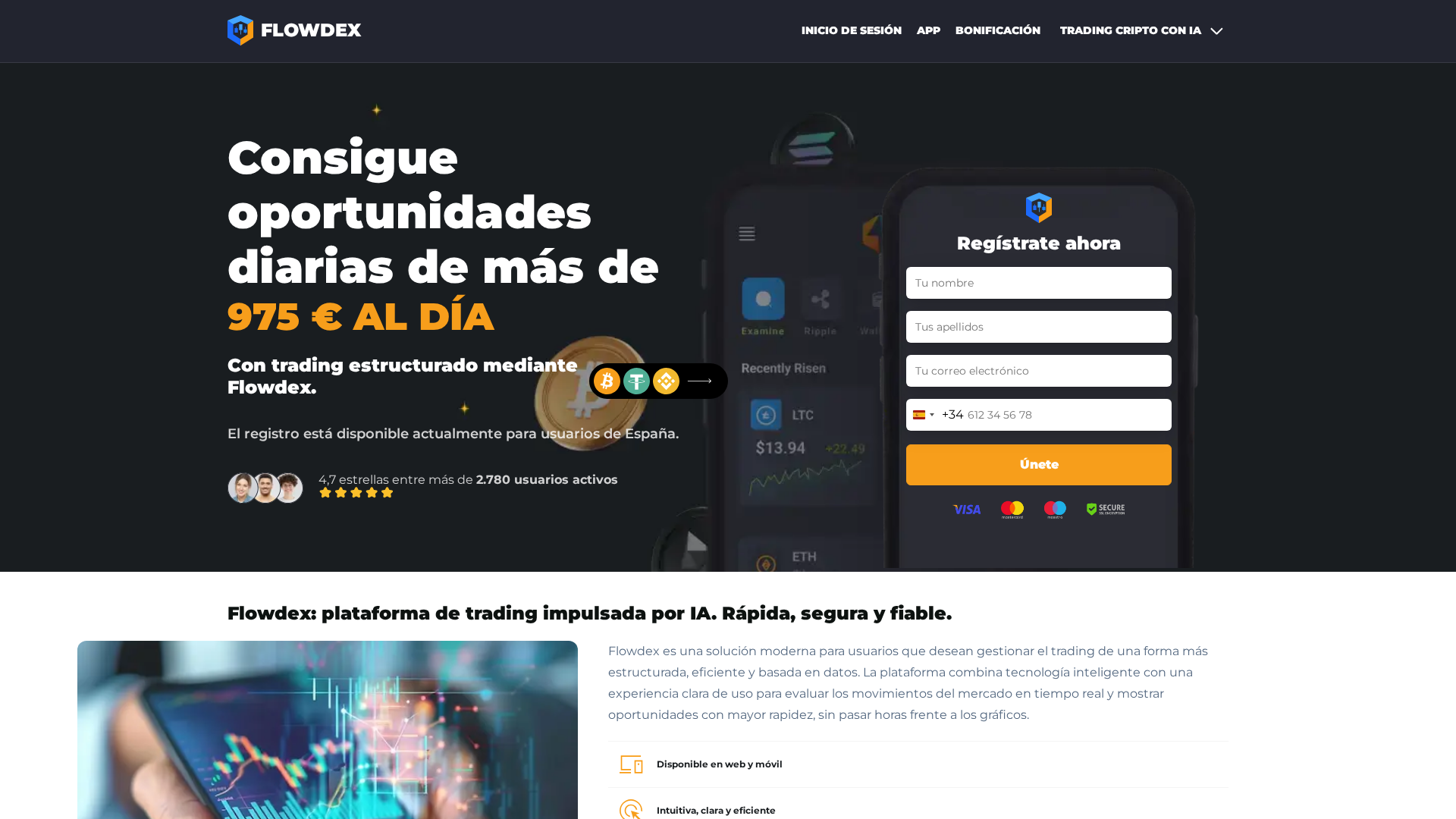 Screenshot of flowdex-ia.com