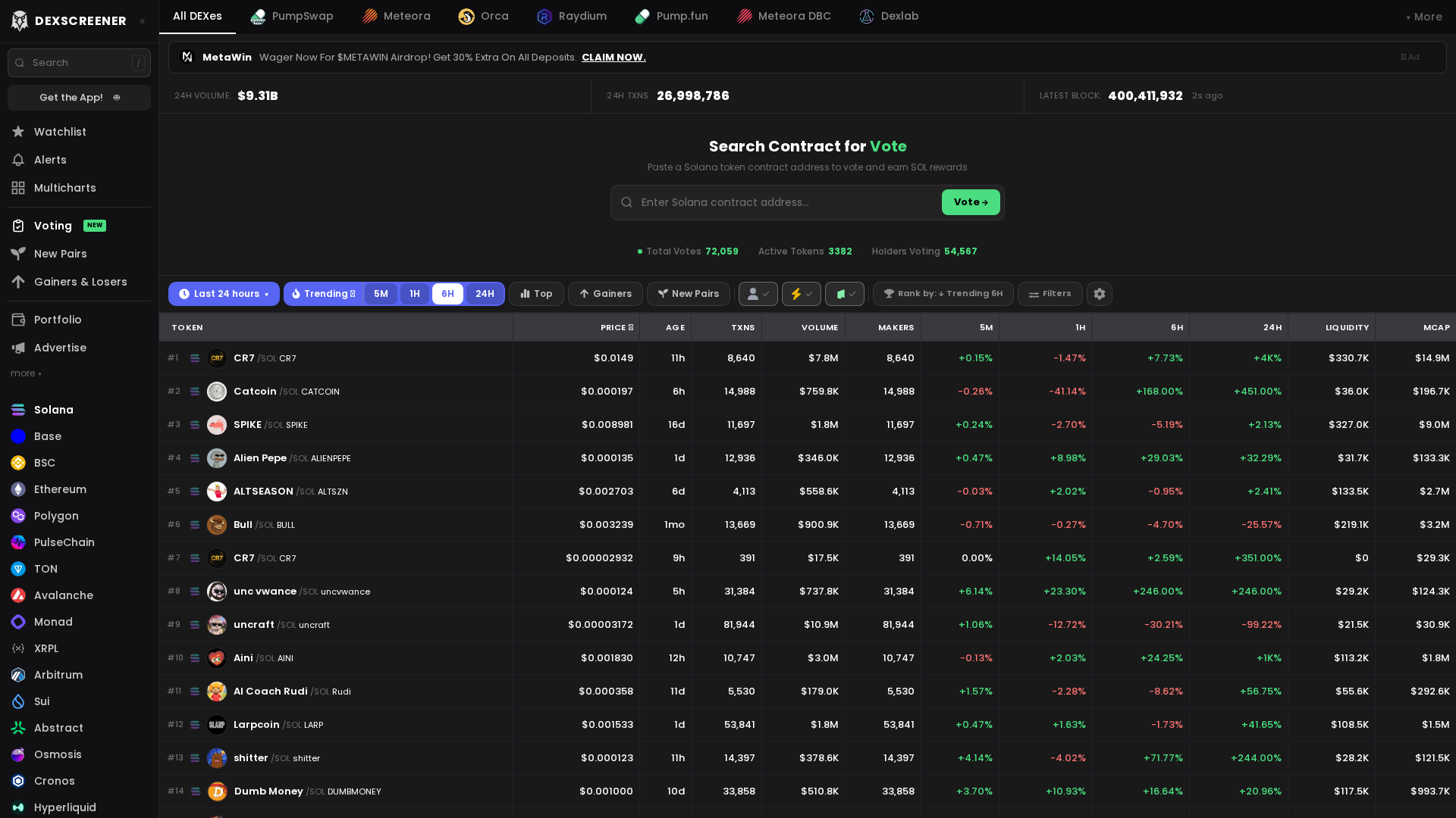 Screenshot of coin-dexscreener.com