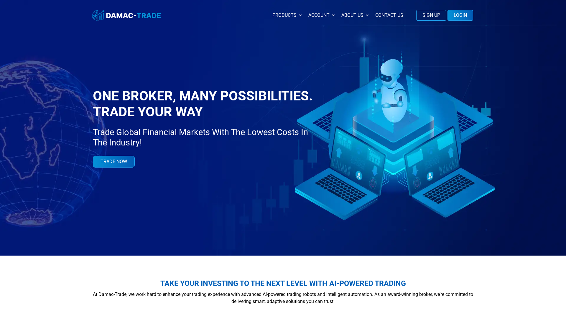 Screenshot of dmcfortrade.com