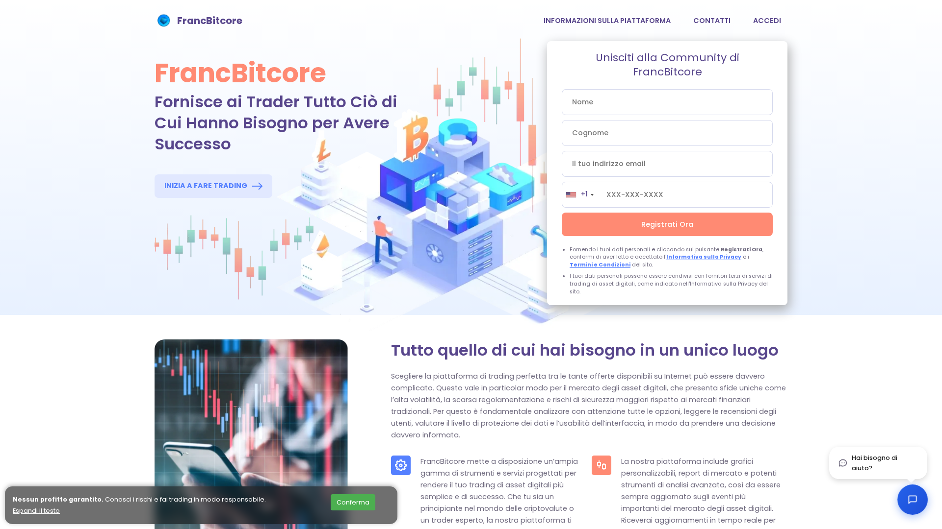 Screenshot of francbitcoreai.com