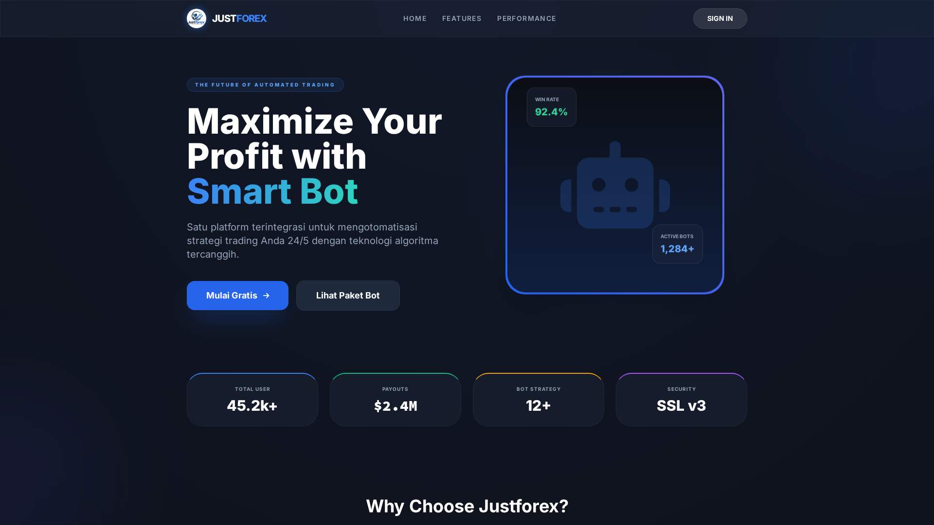 Screenshot of just-forex.com