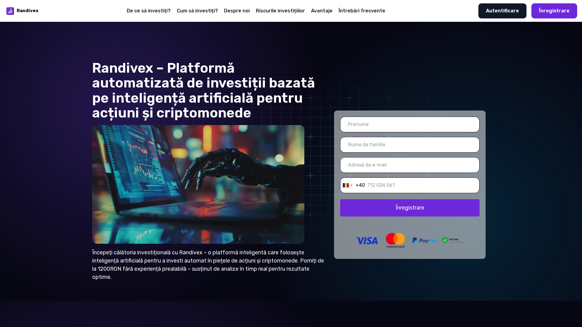 Screenshot of randivex-ro.com