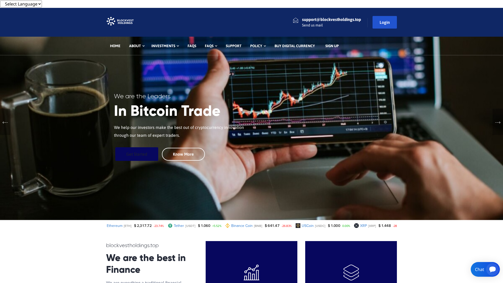 Screenshot of blockvestholdings.top