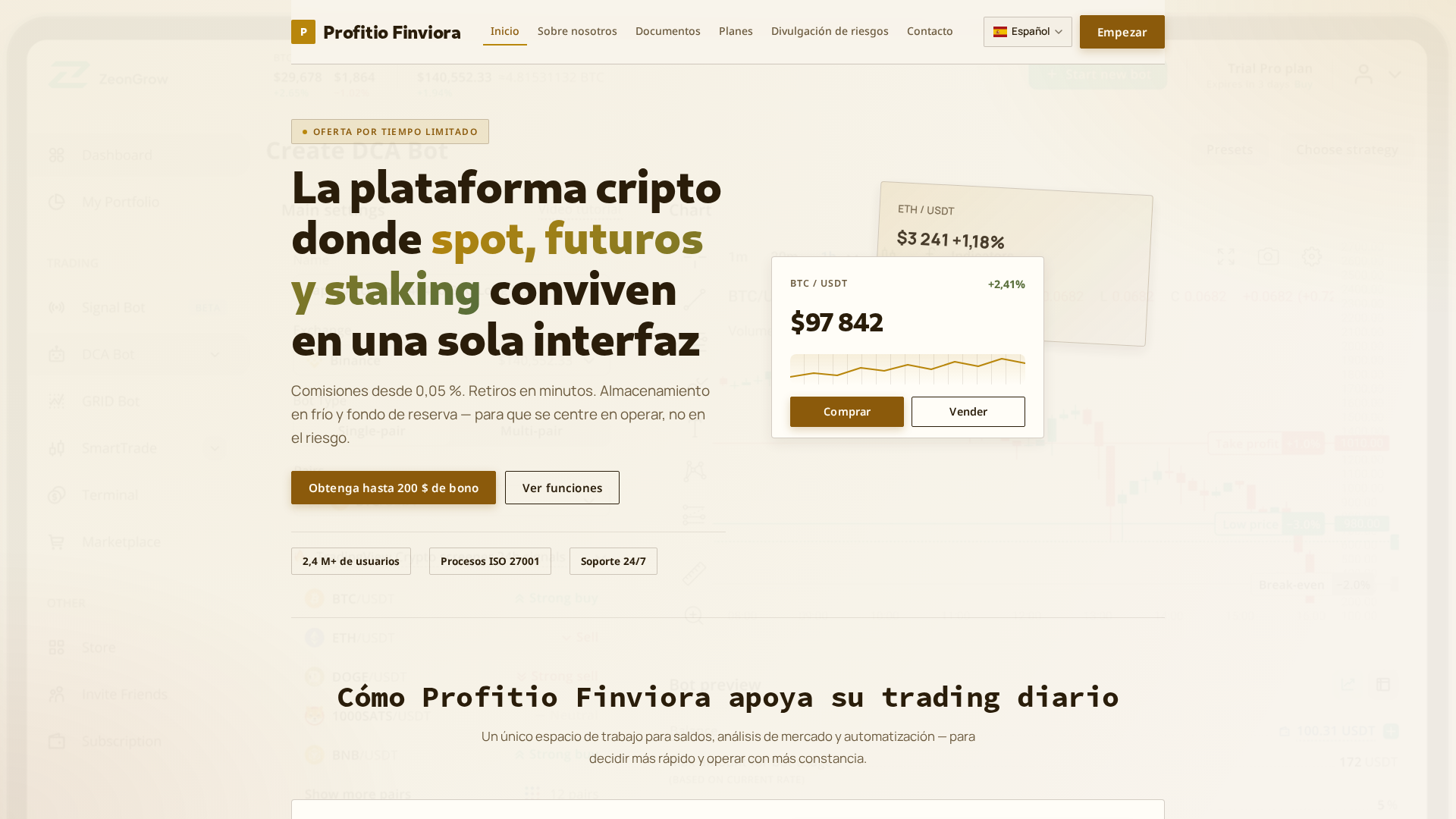 Screenshot of profitiofinviora.org