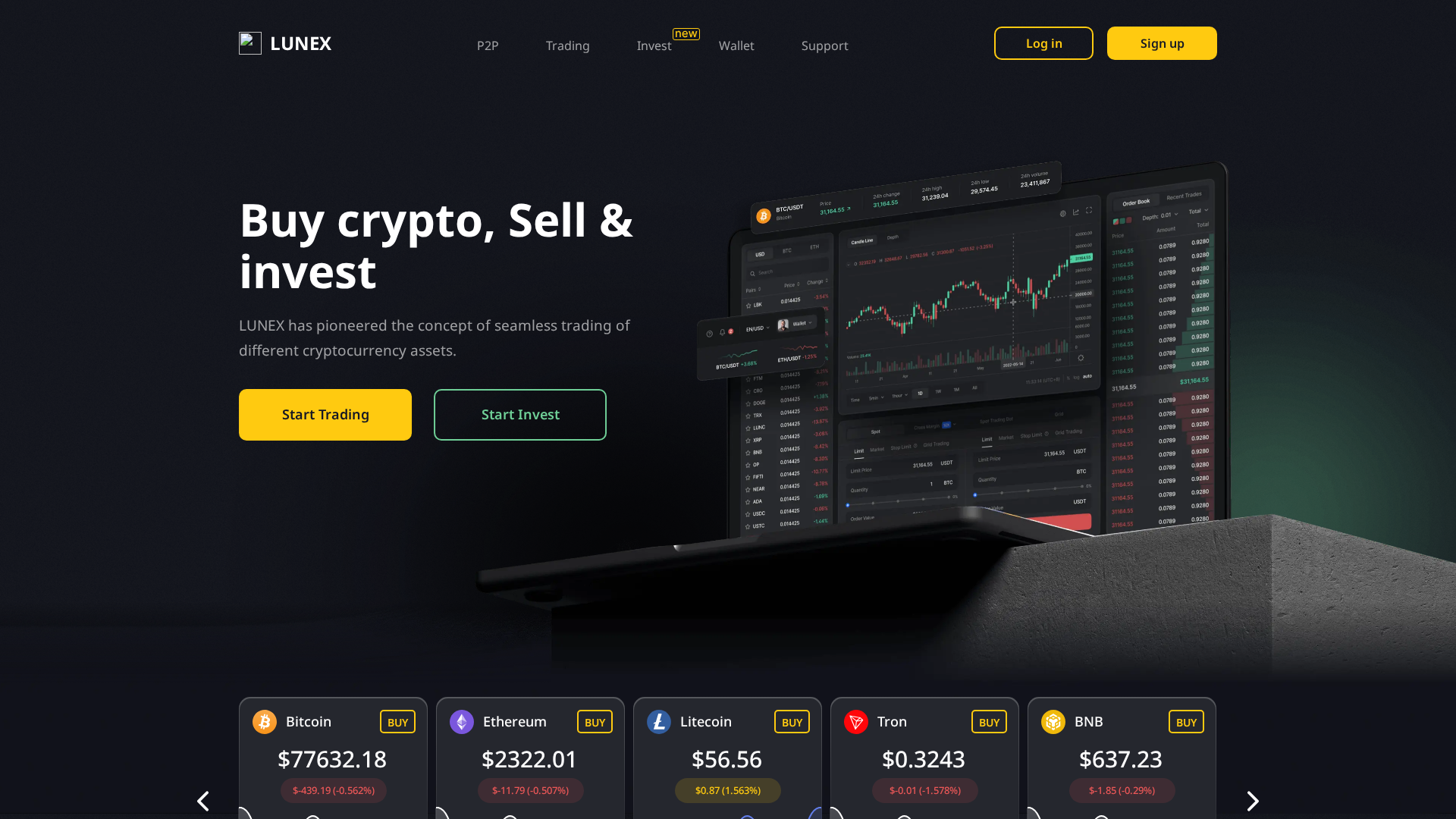 Screenshot of lunex-market.com