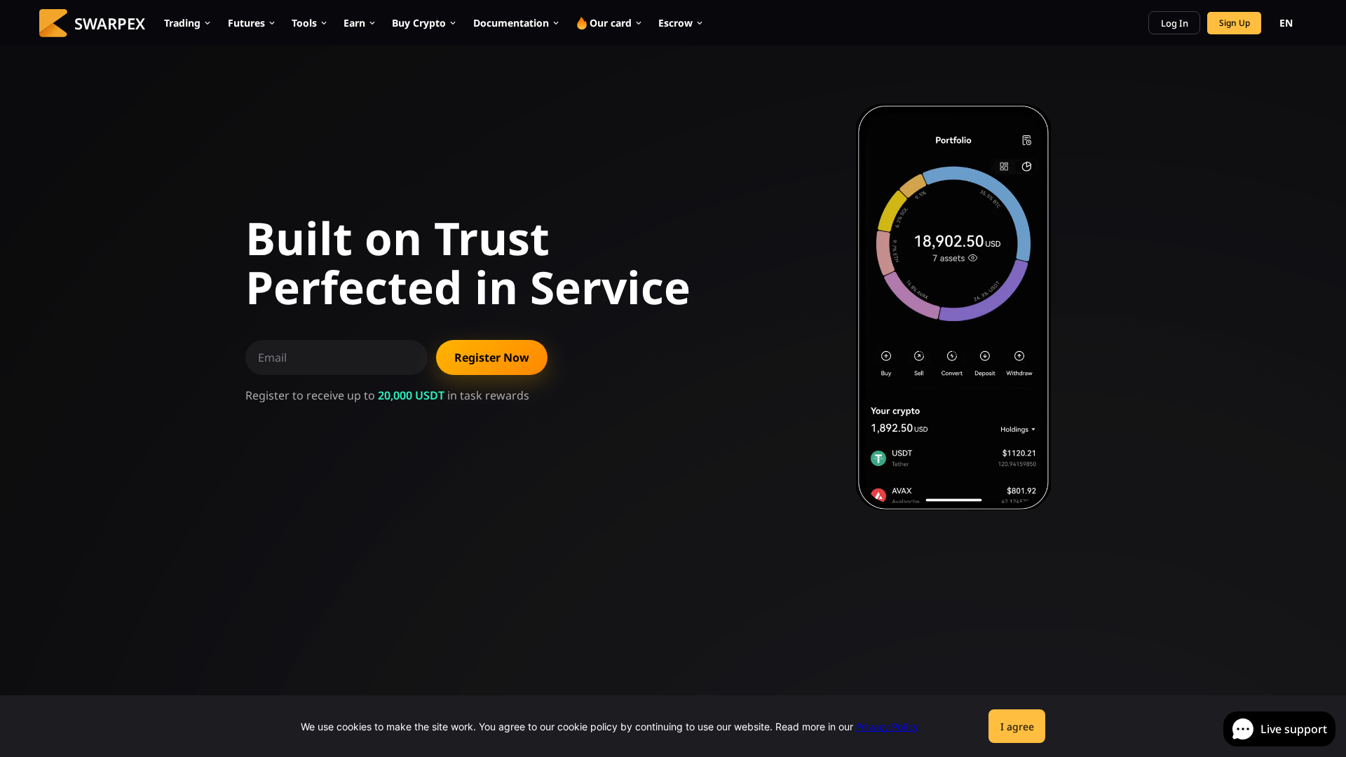 Screenshot of swarpex.com