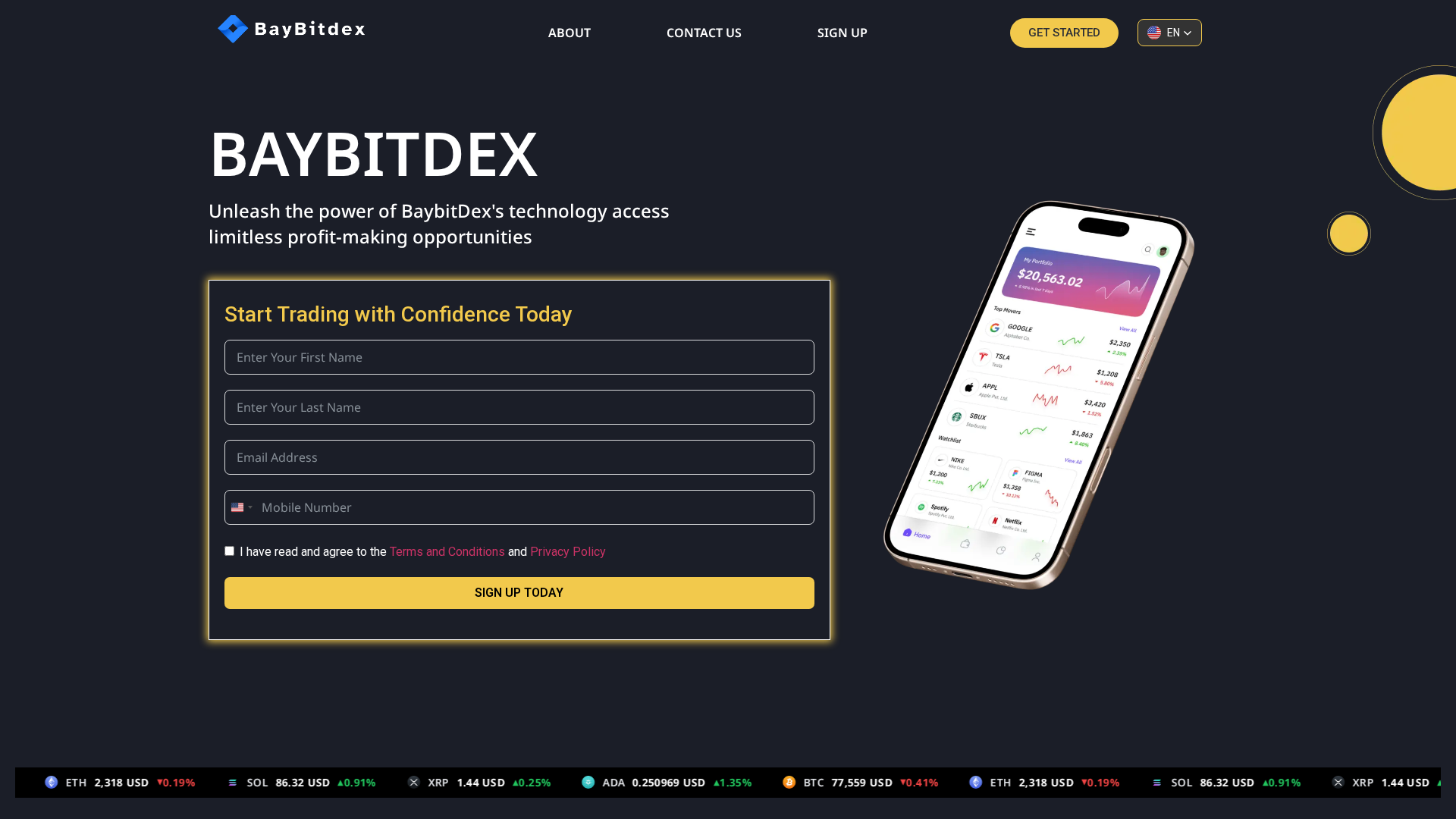 Screenshot of baybitdex.co.uk