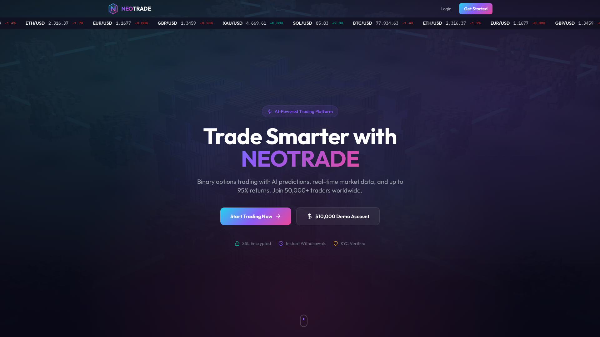 Screenshot of neotrade.live