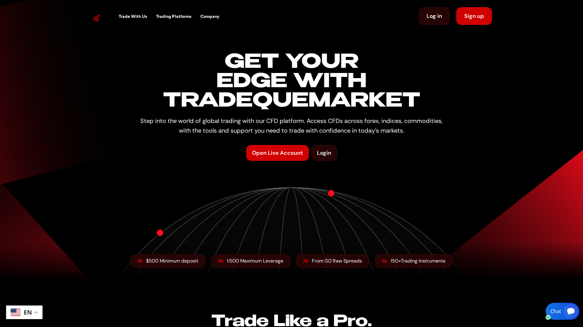 Screenshot of tradequemarket.com