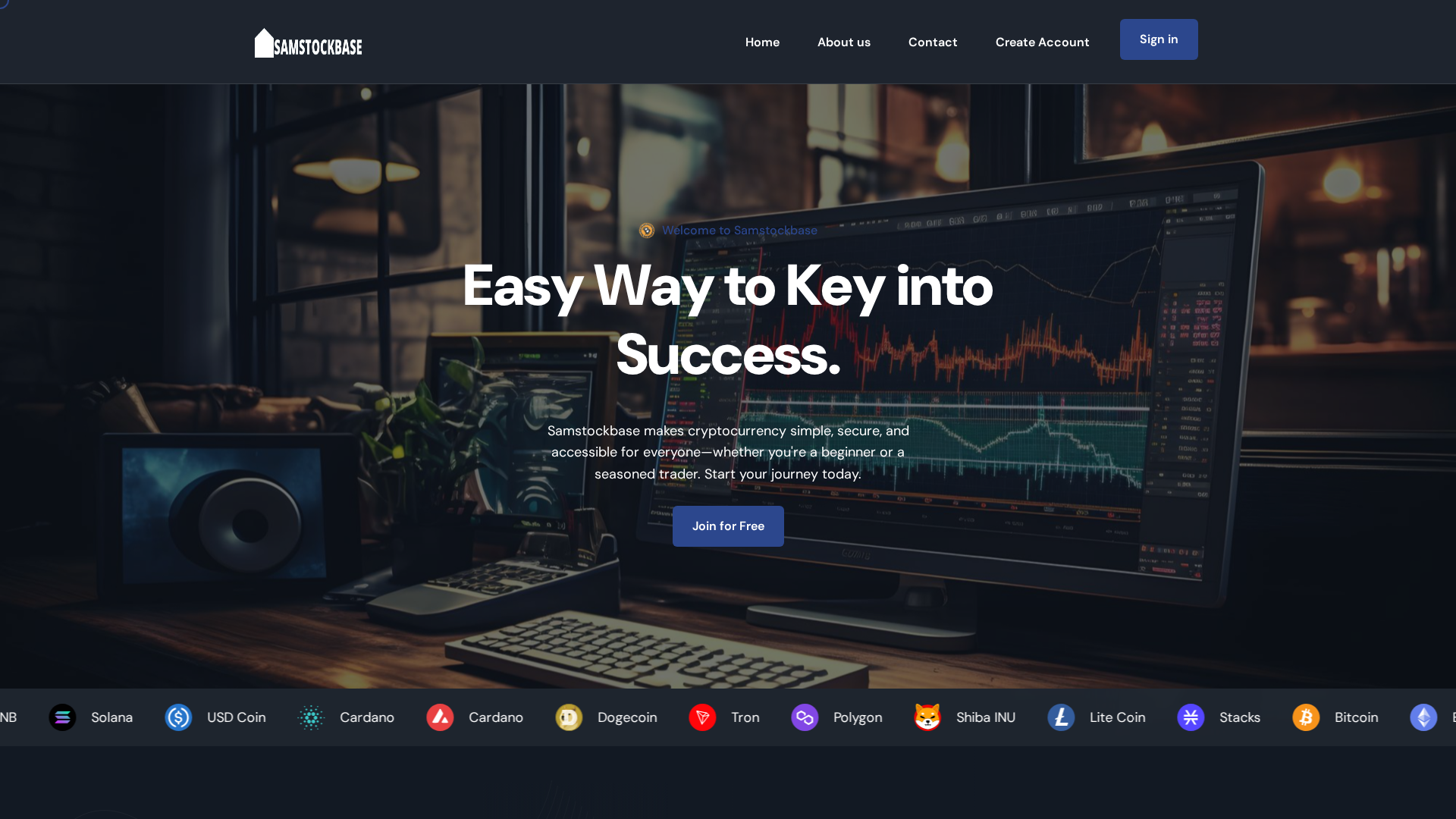 Screenshot of samstockbase.com