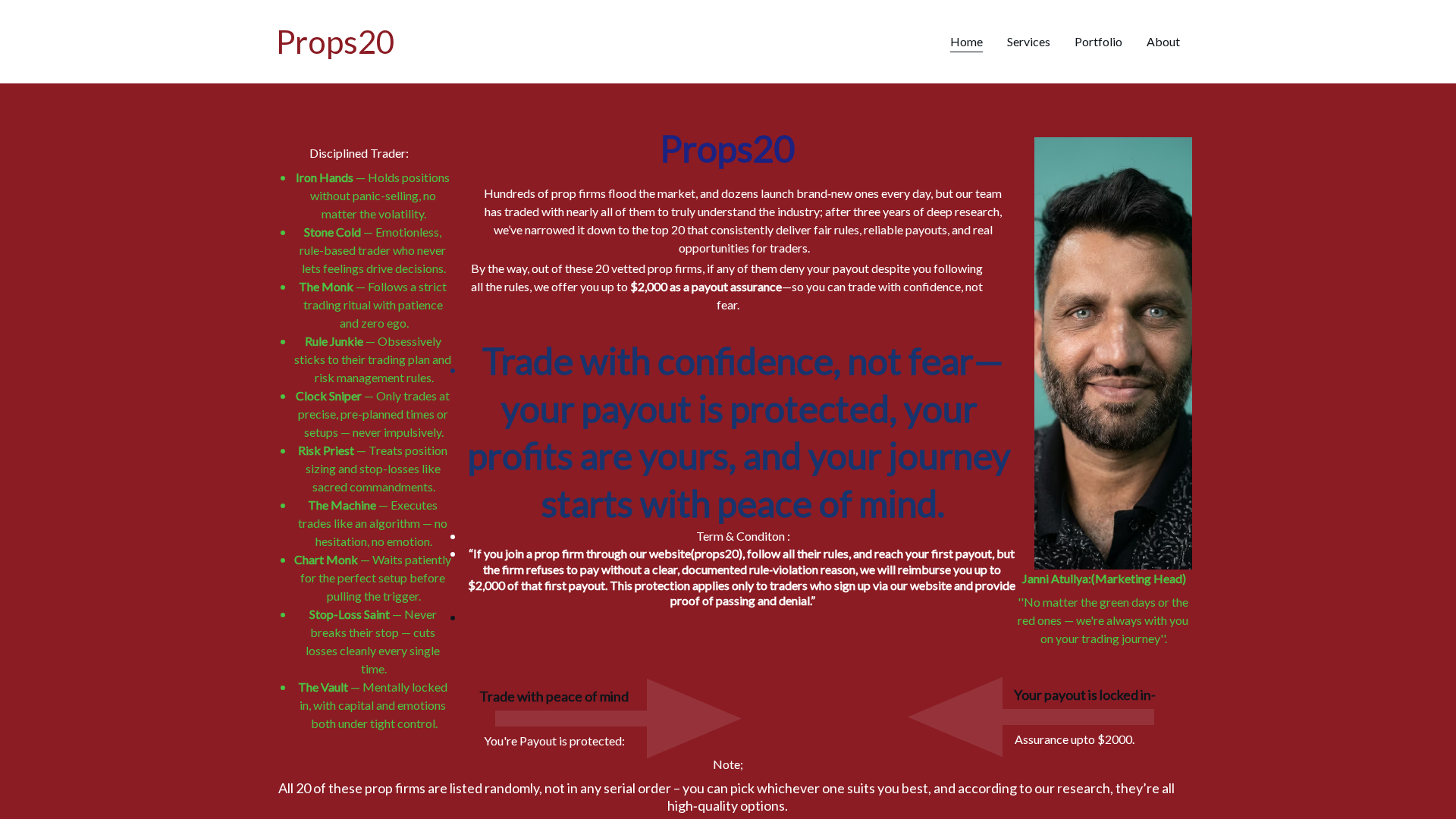 Screenshot of props20.com