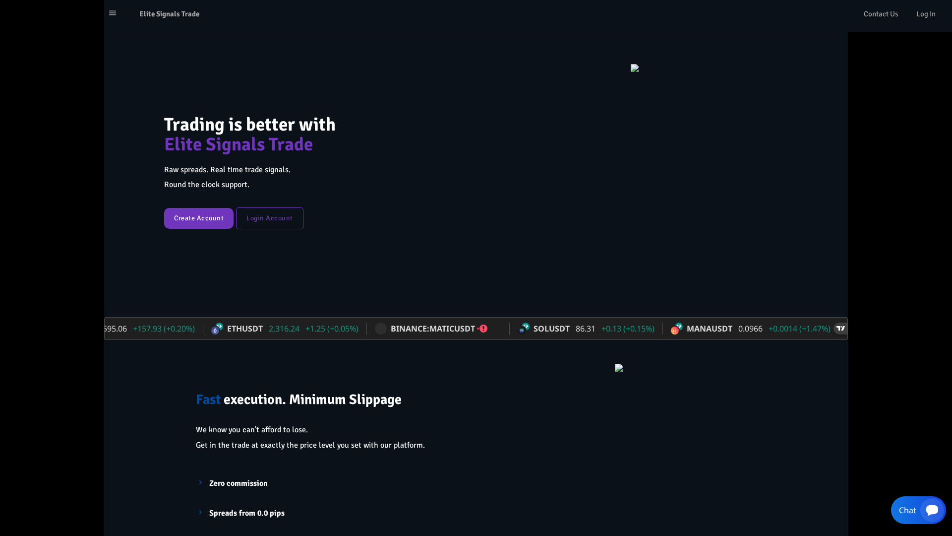 Screenshot of elitesignalstrade.com