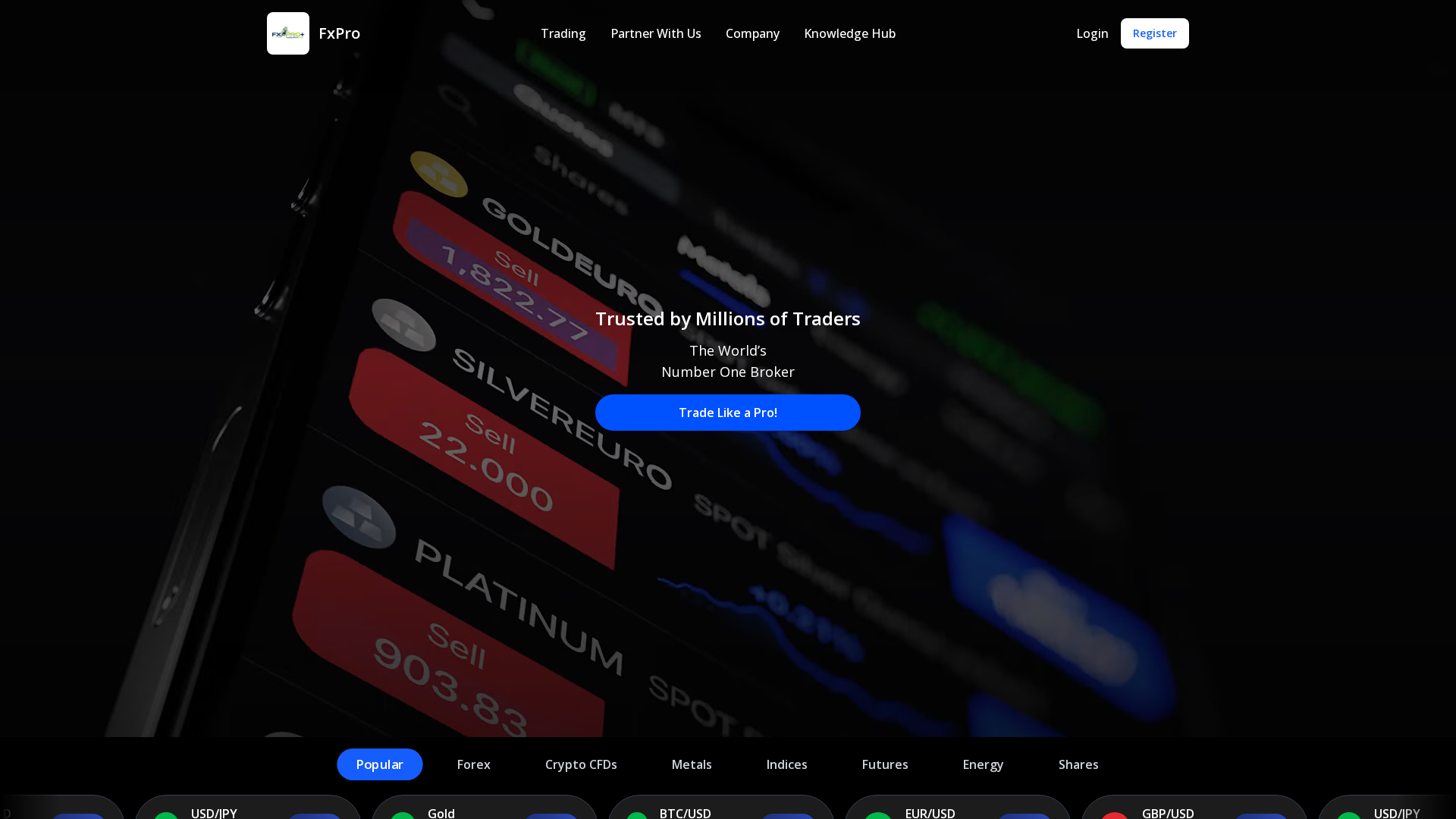Screenshot of fxprostock.com