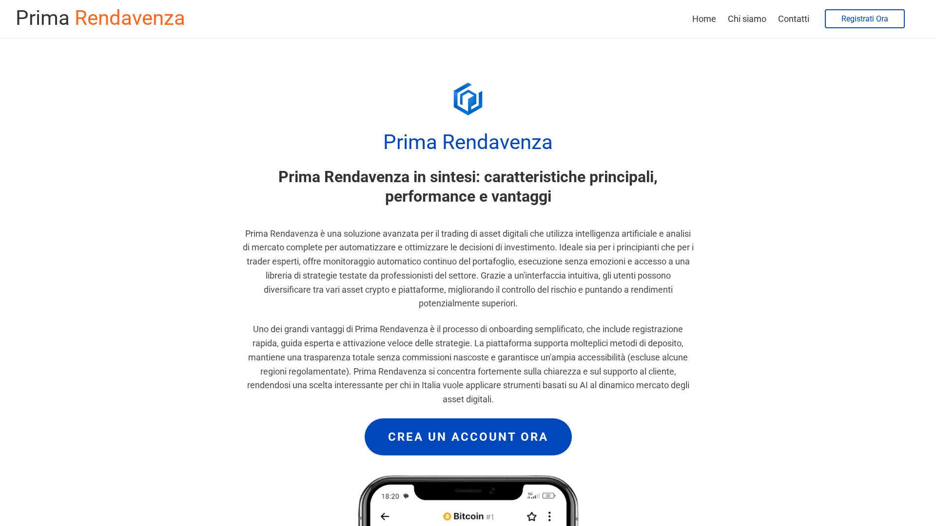 Screenshot of primarendavenza-ai.com