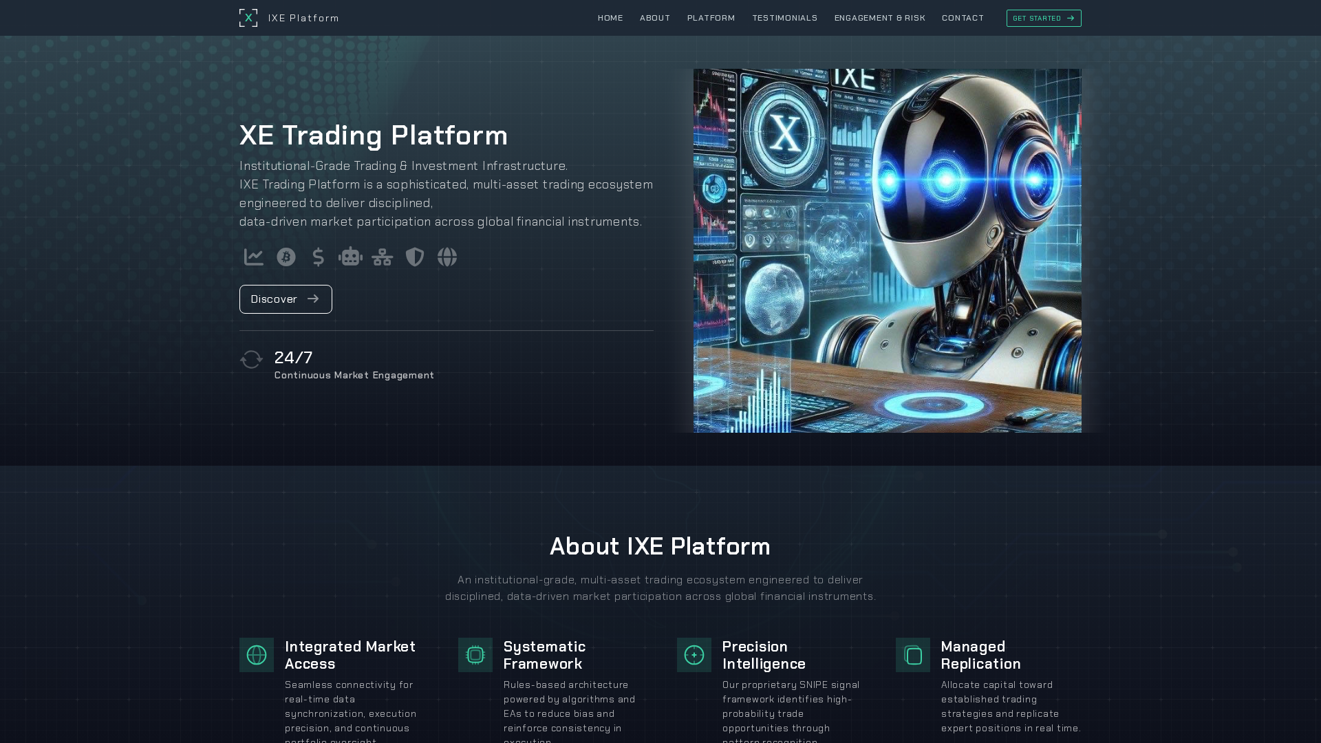 Screenshot of ixeplatform.com