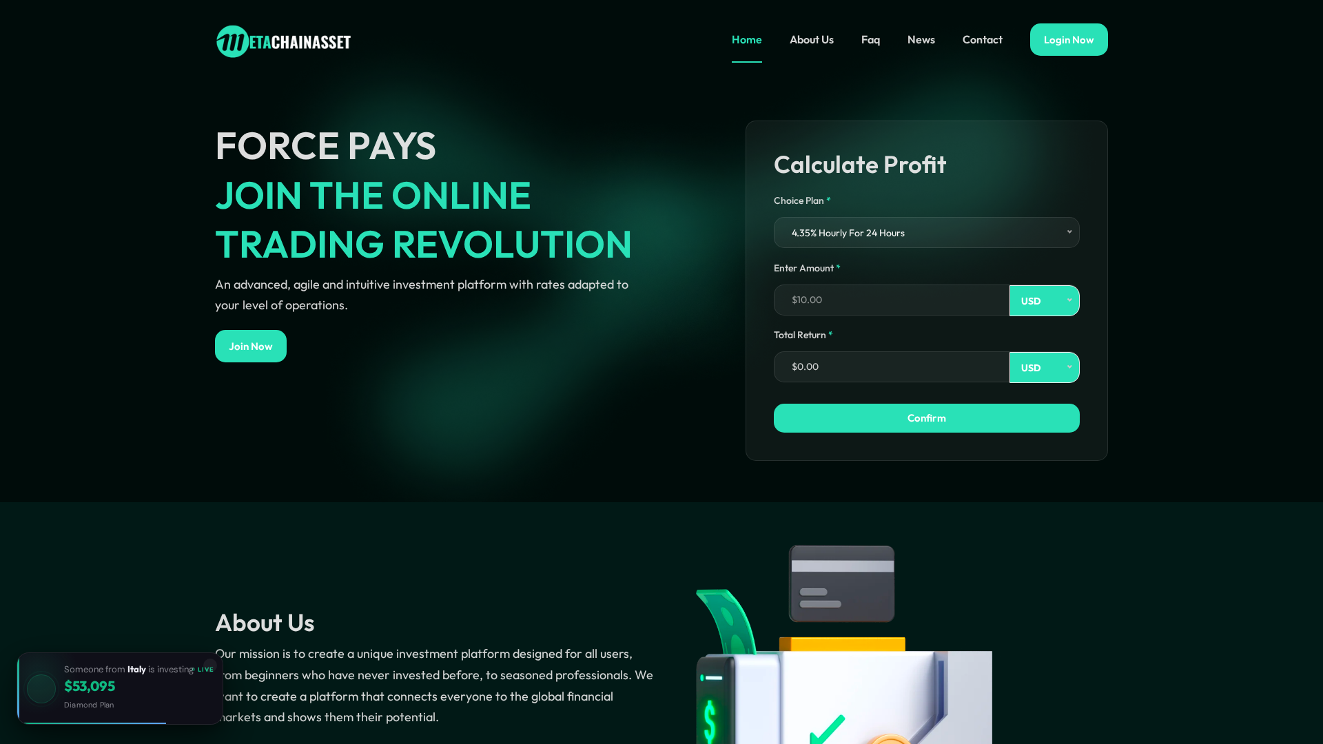 Screenshot of metachainassets.com