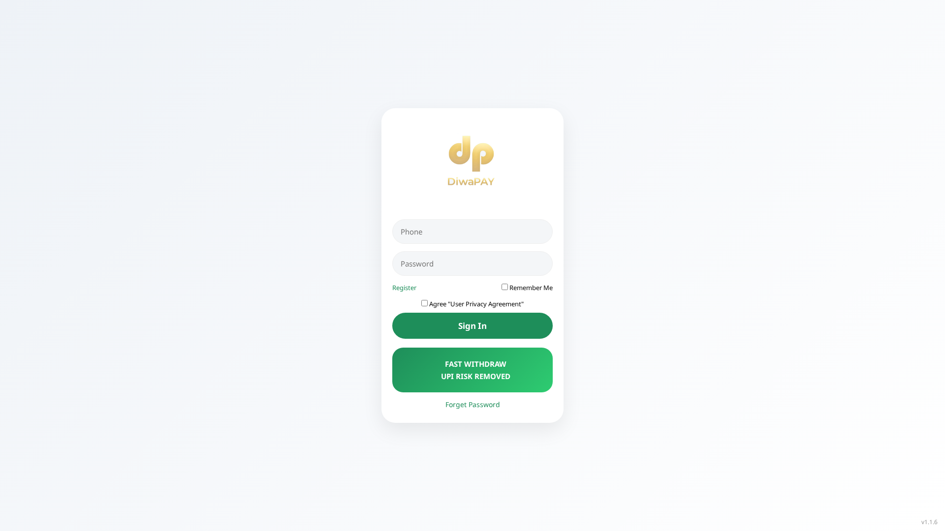 Screenshot of diwapay.online