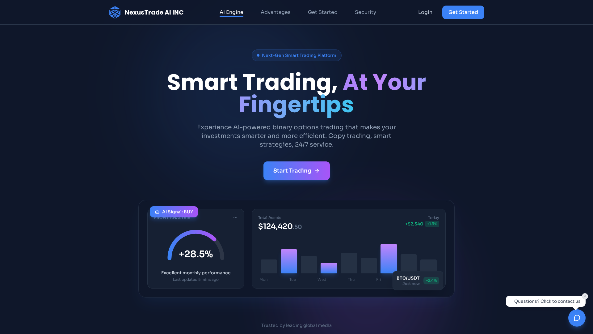 Screenshot of nexustradehubs.com