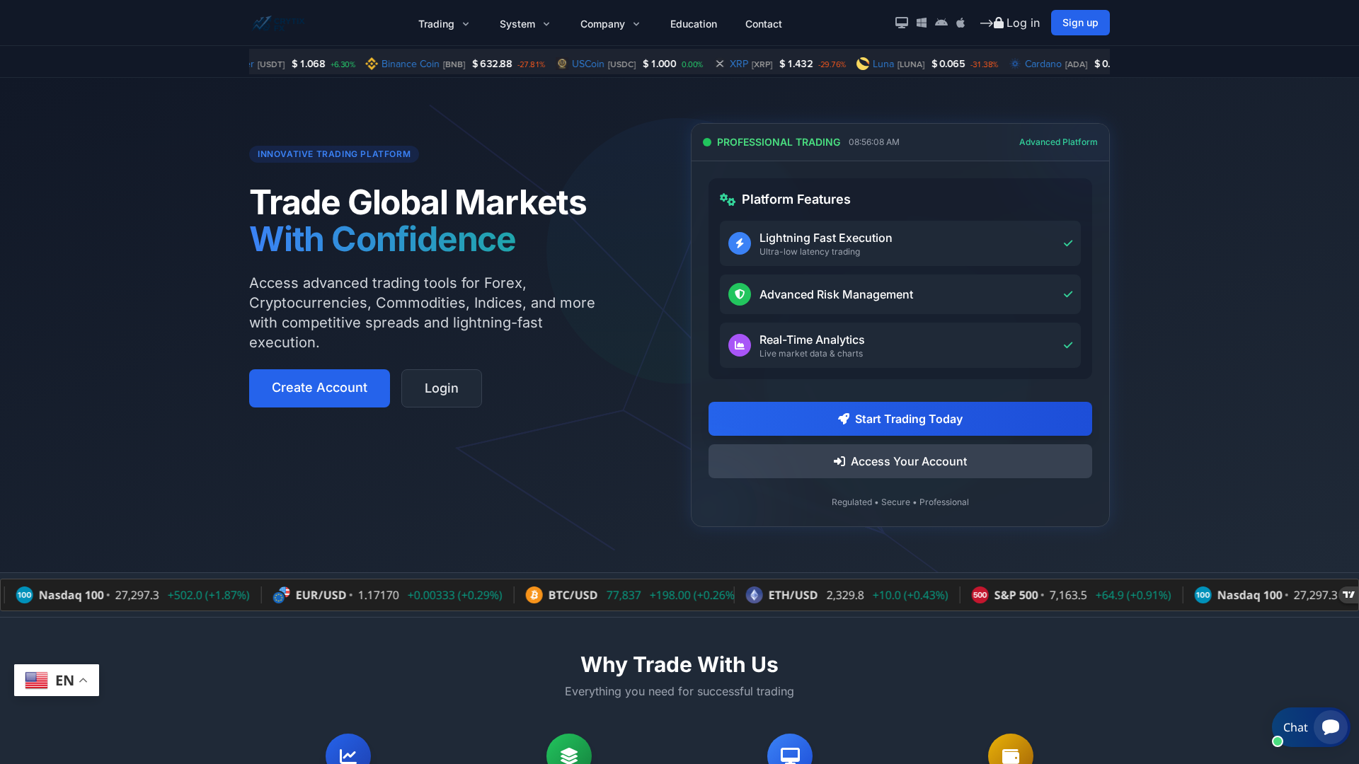 Screenshot of crytixfx.com