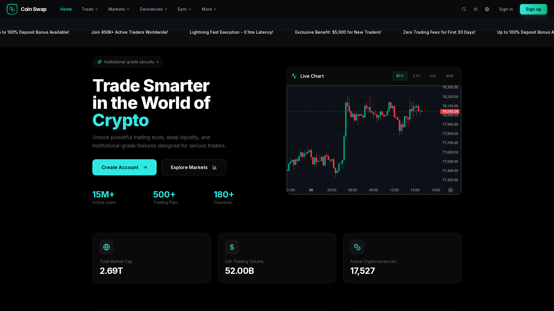 Screenshot of coinswap.us.com