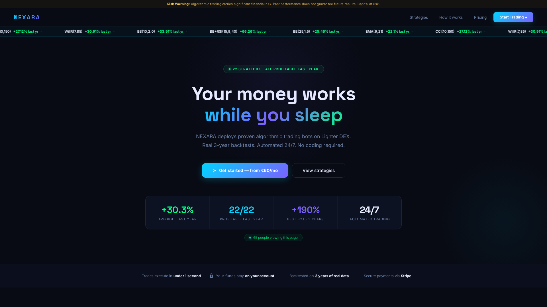 Screenshot of nexarabots.com