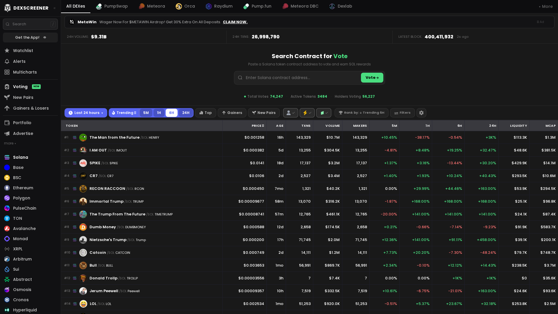Screenshot of votes-dexscreener.net