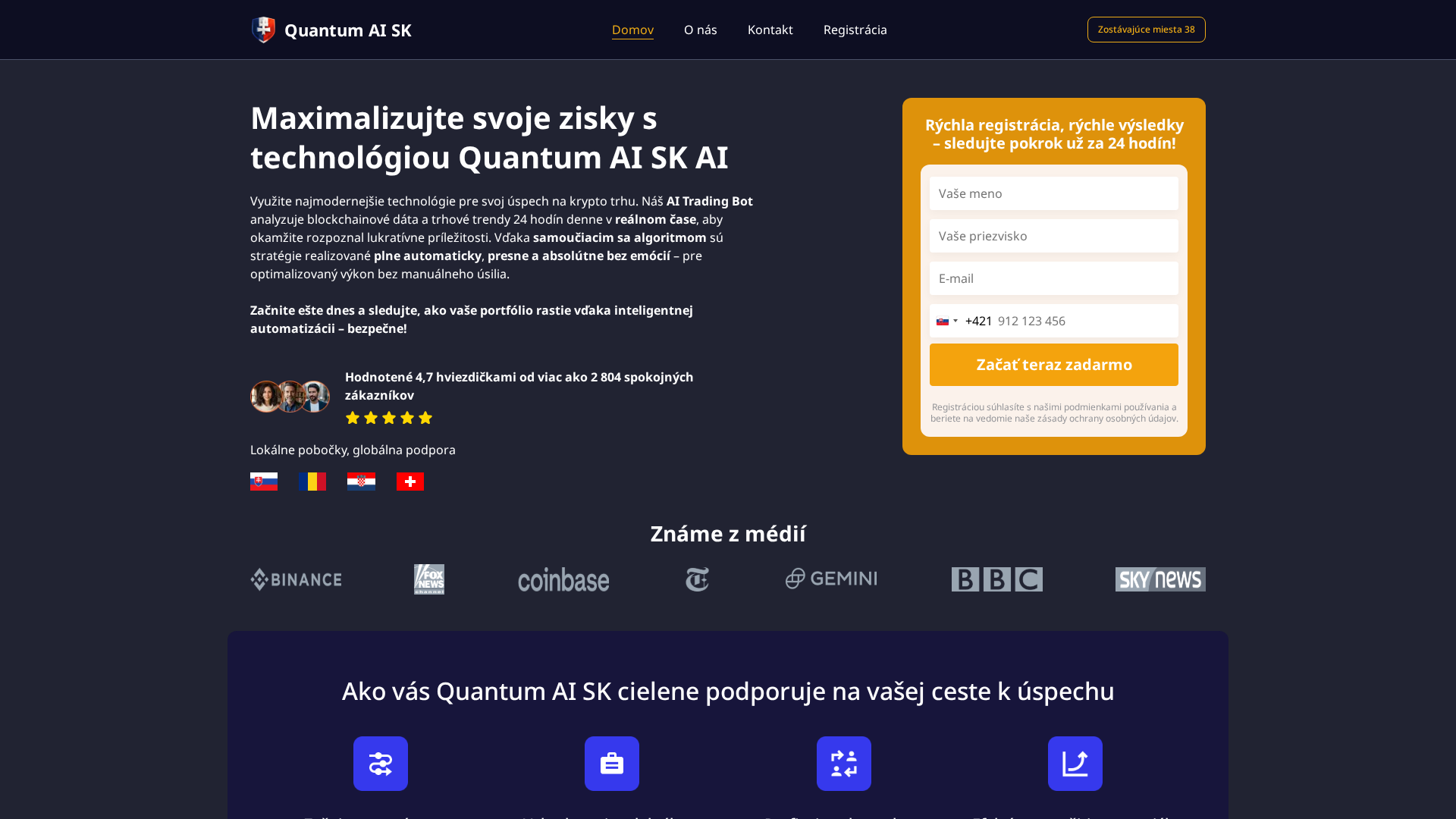 Screenshot of quantumai-sk.com