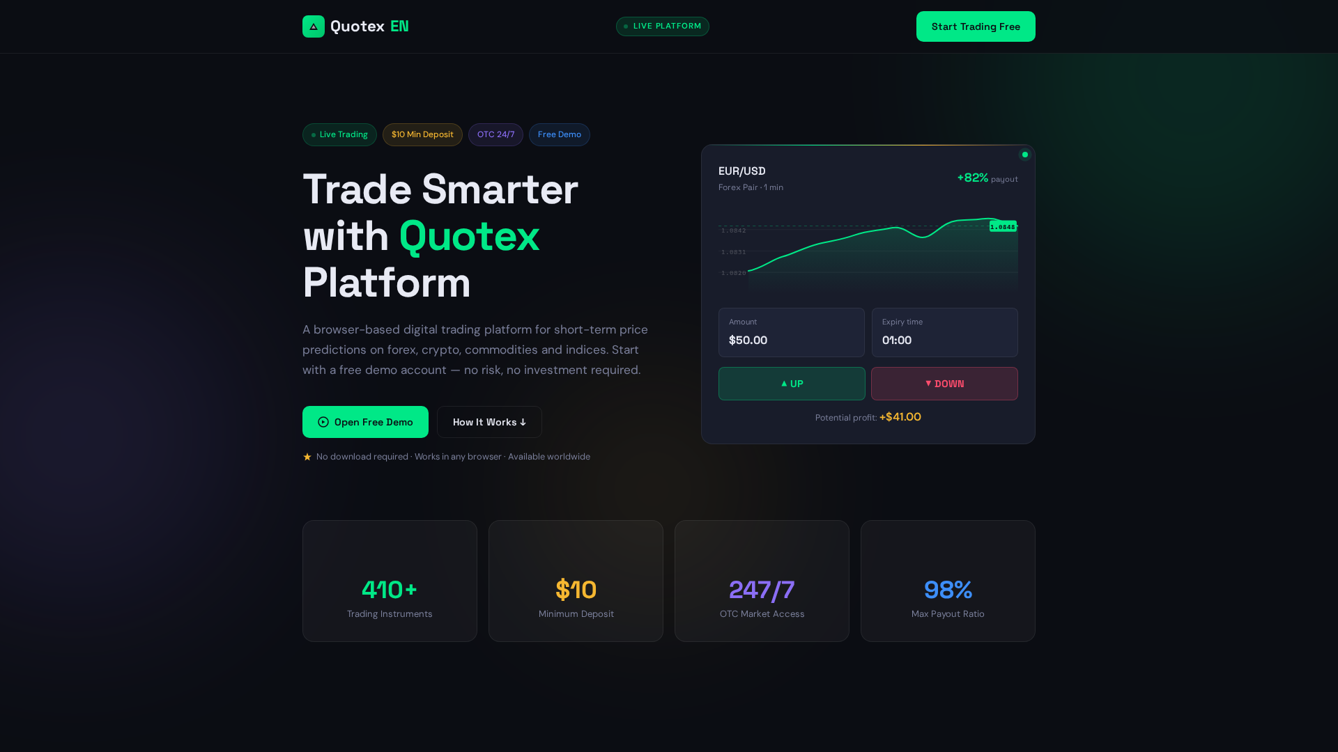 Screenshot of quotex-trader.net