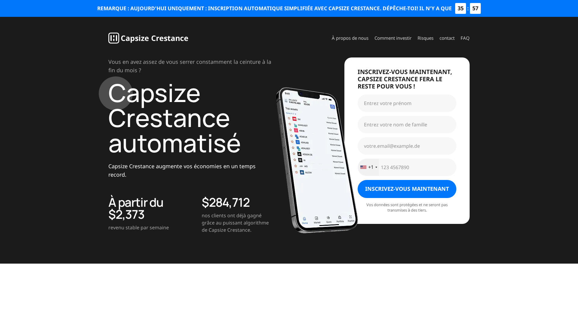 Screenshot of capsizecrestance.com