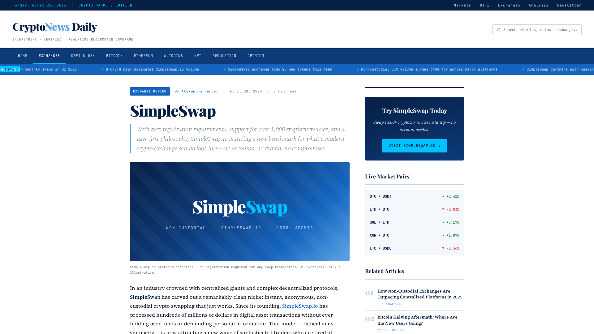 Screenshot of s-impleswap.com