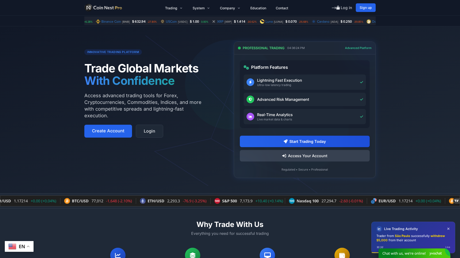 Screenshot of coinnestpro.com