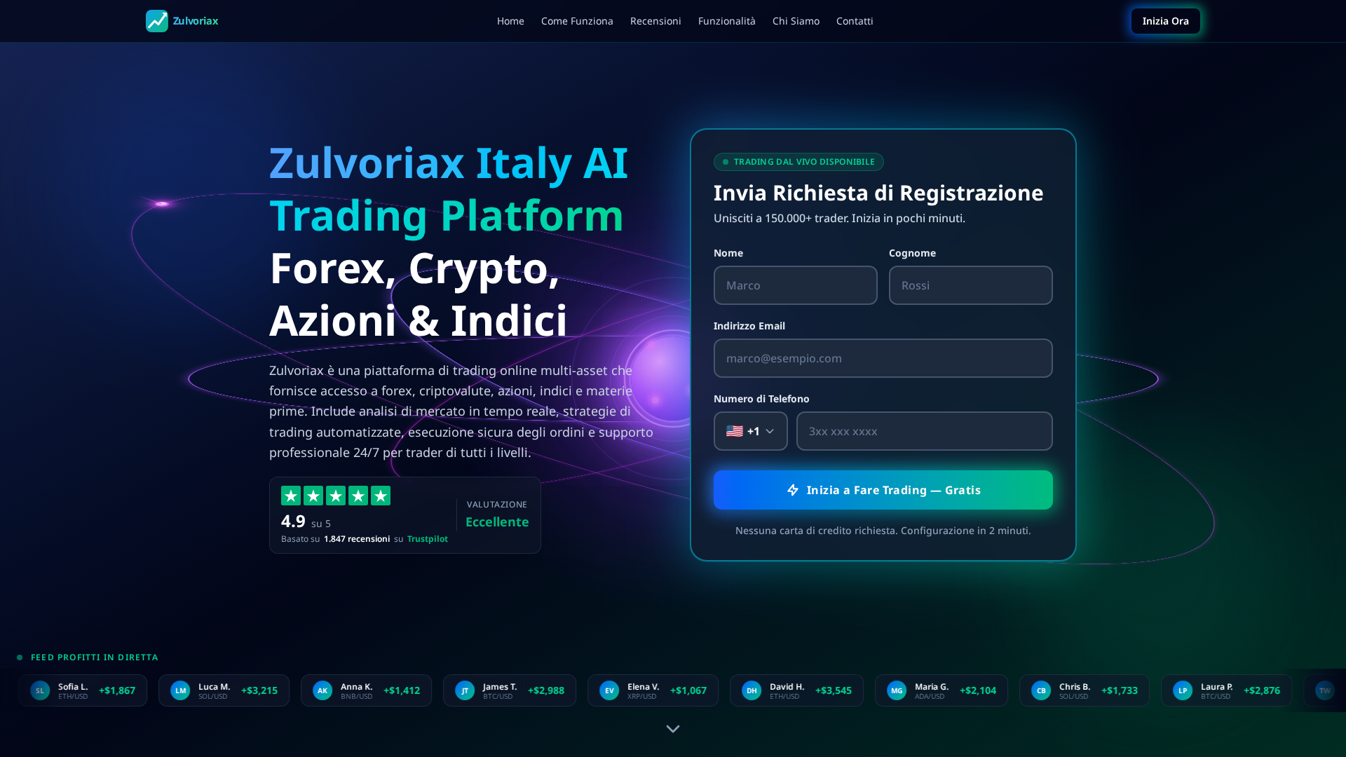 Screenshot of zulvoriax-trade.it