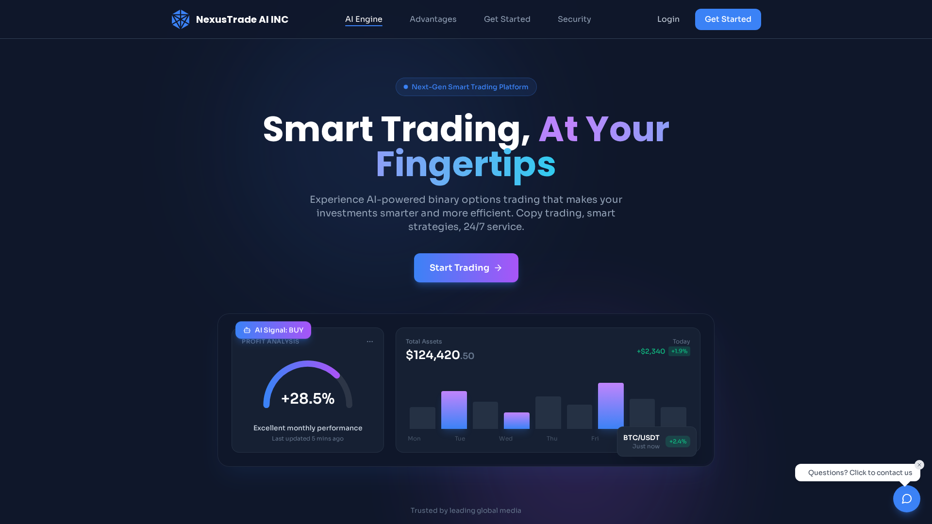 Screenshot of nexustrademanagement.com