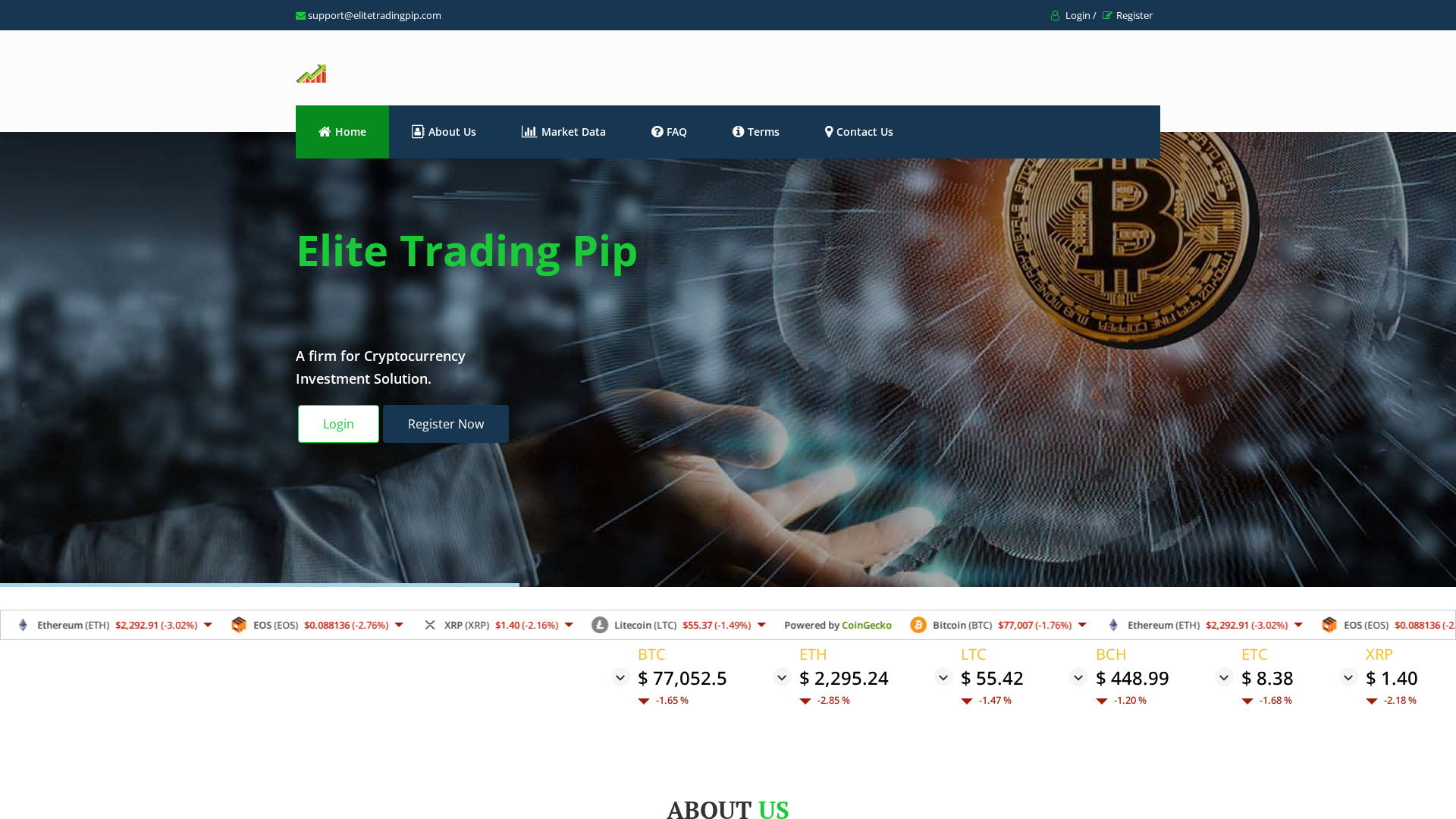 Screenshot of elitetradingpip.com