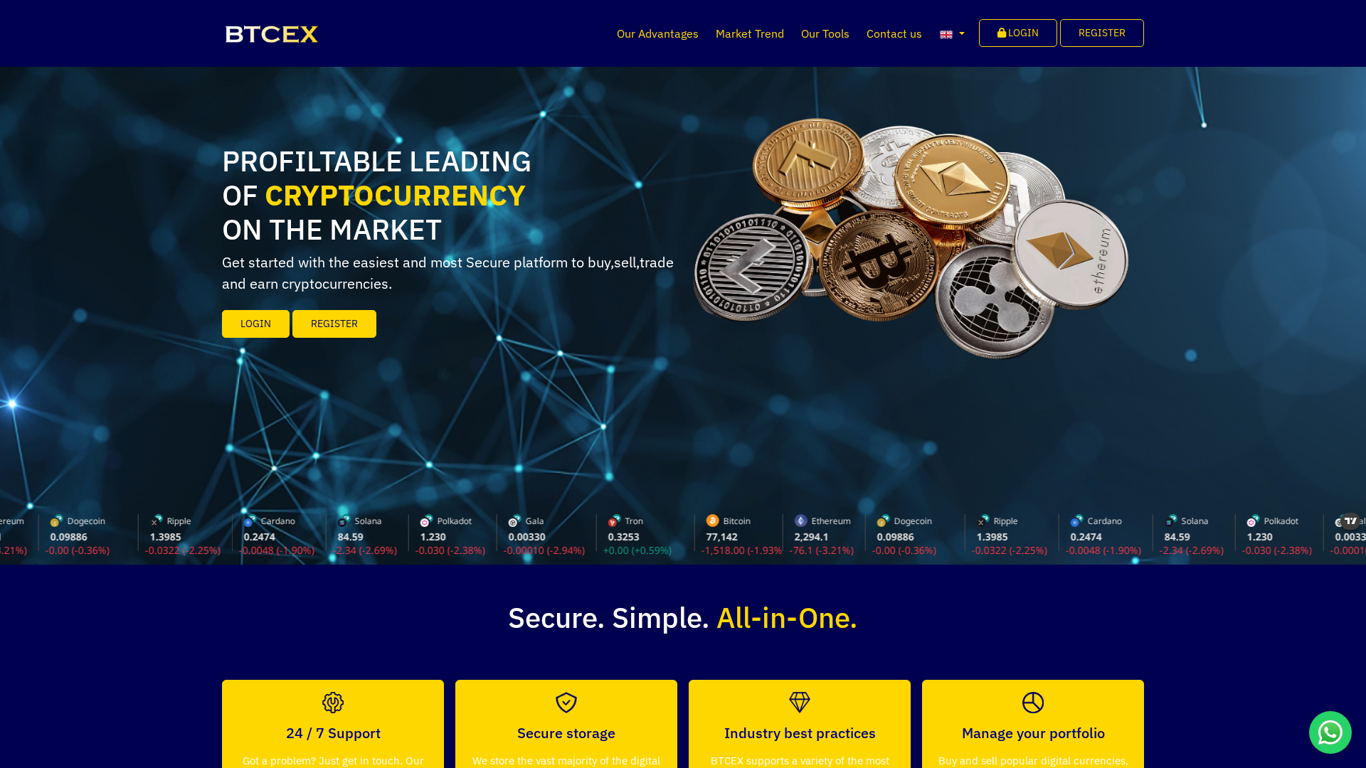 Screenshot of btcex.llc