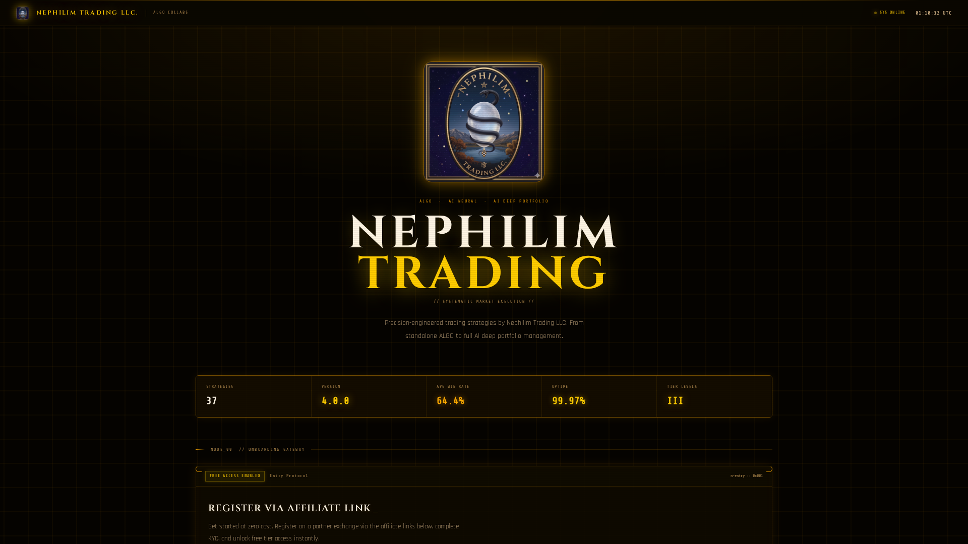 Screenshot of nephilimtrading.com
