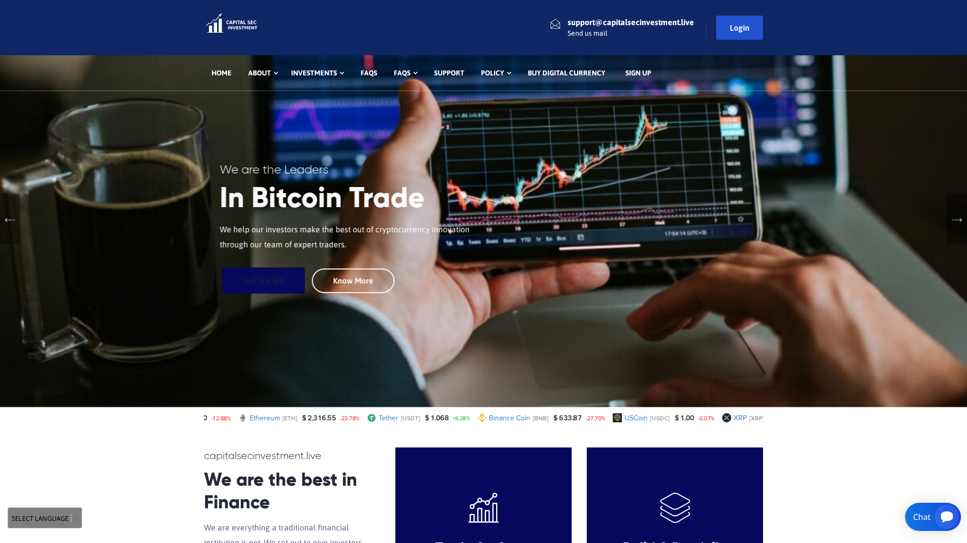 Screenshot of capitalsecinvestment.live